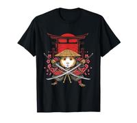Cochon d'Inde Samouraï Japon Guerrier Esthétique Anime T-Shirt