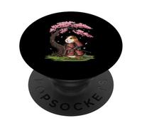 Cochon d'Inde Samouraï Japonais Guerrier Anime Art PopSockets PopGrip Adhésif