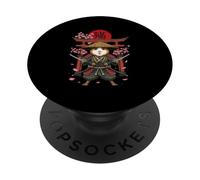 Cochon d'Inde Samouraï Japonais Guerrier Anime Art PopSockets PopGrip Adhésif