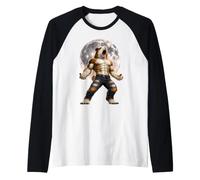 Cochon d'Inde WereGuineaPig Alpha Funny Vintage Horror Meme Manche Raglan