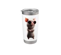 Cochon Domestique Amour Petit Cochon Porcelet Gobelet isotherme en acier inoxydable double paroi