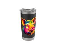 Cochon Domestique Amour Petit Cochon Porcelet Gobelet isotherme en acier inoxydable double paroi