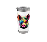 Cochon Domestique Amour Petit Cochon Porcelet Gobelet isotherme en acier inoxydable double paroi