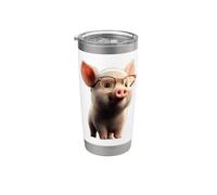 Cochon Domestique Amour Petit Cochon Porcelet Gobelet isotherme en acier inoxydable double paroi