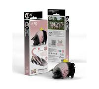 Eugy Puzzle 3D Cochon N°128 – Jouet créatif en carton recyclé, dès 6 ans
