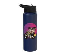 Cochon maléfique sur une moto, gang de motards, gang de Stainless Steel Insulated Water Bottle