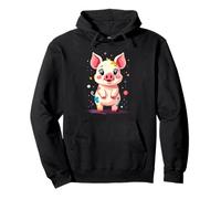 Cochon mignon avec éclaboussures de peinture colorées Sweat à Capuche
