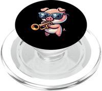 Cochon Mignon Joue Trompette Lunettes PopSockets PopGrip pour MagSafe
