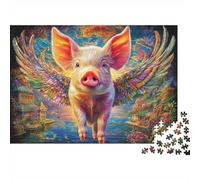 Cochon Mignon Puzzle 1000 Pièces pour Adultes Et Enfants Difficile DIY Jigsaw Puzzle Casse-tête De Jeu Familial Jouets De Défi 38x26cm/1000pcs
