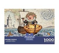 Cochon navigateur Portugais Puzzle en Bois Imperméable DIY Puzzles De 1000 Pièces pour Adultes Amusant De Décoration pour La Maison