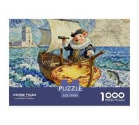 Cochon navigateur Portugais Puzzle en Bois Imperméable Puzzles De 1000 Pièces pour Adultes Cadeaux Amusant Jeux De Stimulants