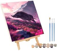 Cochon Peinture Numero Adulte, Paysage Peinture par Numero Adulte, DIY Activité Manuelle Adultes, Paint by Numbers Kits for Adults avec Pinceaux et Acrylique, Décoration Maison 60x80 cm 0-6951