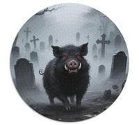 Cochon Puzzle 1000 Pieces Cadeau Unique Animaux Jeu Éduchatif Défi Jouet À De Qualité Supérieure Peinture Art pour Adultes Enfants 1000pcs (67.5x67.5cm)