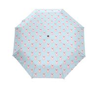 Cochon Rose Bleu Parapluie Pliant Ouverture et Fermeture Automatique Protection UV Parapluies Pliant Coupe-Vent Ultra-léger pour Voyager Plage Femmes Enfants Fille