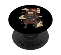 Cochon Samouraï Guerrier Japonais PopSockets PopGrip Adhésif