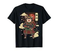 Cochon Samouraï Guerrier Japonais T-Shirt
