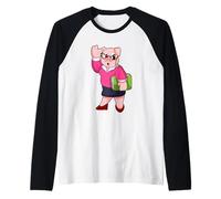 Cochon Secrétaire Lunettes Bureau Manche Raglan
