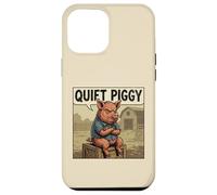 Cochon Silencieux rétro et Amusant Coque pour iPhone 12 Pro Max