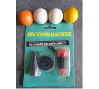 cochonnet de pétanque x 4 , en bois 3 cm environ + 1 aimant ramasse boule