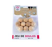 Engelhart Cochonnets naturels en bois G 10 pièces