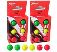 Cochonnets Fluo, Pack de 6 Buts Fluorescents de Pétanque, Vert Rouge Jaune | Cochonnets Fluorescents Vert, Rouge Et Jaune, Légers et Très Visibles, Idéals pour Clubs, Associations ou Joueurs Réguliers