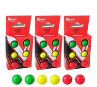 Cochonnets Fluo, Pack de 6 Buts Fluorescents de Pétanque, Vert Rouge Jaune | Cochonnets Fluorescents Vert, Rouge Et Jaune, Légers et Très Visibles, Idéals pour Clubs, Associations ou Joueurs Réguliers