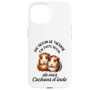 Cochons d'Inde Cadeau Humour Rongeur Femme Homme Coque pour iPhone 15