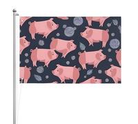 Cochons mignons,Drapeau de jardin, bannière décorative, drapeau double face, 2 x 3 pieds, pour extérieur et intérieur