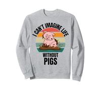 Cochons Mignons rétro I Can't Imagine Life Without Pigs Sweatshirt
