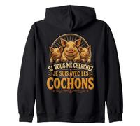 Cochons Si Vous Me Cherchez Citation Vintage Rurale Sweat à Capuche