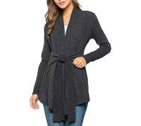 Cocila 2025 Autumn Hot Women's New Long Sleeved Tied Cardigan Top Blouson Et Manteau Black S Blouson Bombers Femmes Veste Jean Courte Femmes Daim Robe Chic Demi Saison Aviateur en Fourrure