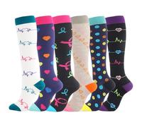 Cocila 6 Pack Socks For Women And Men Circulation Support Running Athletic Chaussettes Hautes Femme Chaussette Ski Thermique Contention Ete De Bas Grande Taille Gros Mollet Coton Longue Blanche