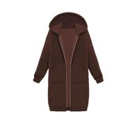 Cocila à Capuche Femmes Haut Manches Longues Manteau D'hiver Automne Et Hiver Fourrure Court (Coffee Xxxxl) Veste Jean Veste Entre Saison Femmes Kaki Blouson Jean Only Mi Aviateur A Homme Sans