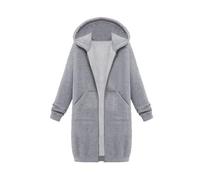 Cocila à Capuche Femmes Haut Manches Longues Manteau D'hiver Automne Et Hiver Fourrure Court (Grey L) Veste En Jeans Veste Legere Brune Blouson Only Bleu Marine ZippéE Coton Doudoune