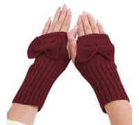 Cocila À Nœud Court Automne Et Hiver Pour Femmes Joli Poignet Tricoté En Laine Chauds Sans Doigts Mitaines Thermiques Tricotées Mitaine Laine Femme Gant Doigt Noir Gants Homme Chaude Blanc