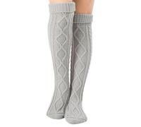 Cocila Autumn And Winter New : Stacked Lace Pants Woolen Legs Step Feet Knitted Over Knee Christmas Floor Socks Chaussettes Hautes Thermiques Femmes Chaussette De Contention Couleur Chair Sport