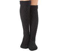 Cocila Autumn And Winter New : Stacked Lace Pants Woolen Legs Step Feet Knitted Over Knee Christmas Floor Socks Chaussettes Hautes Thermiques Femmes Chaussette De Contention Couleur Chair Sport
