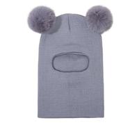 Cocila Baby Winter Hat Scarf Set Toddler Beanie Hats Girl Boy with Neck Warmer for Kids Knit Warm Cold Weather Casquette Enfant Foot (Grey One Size) Bonnet Hommes Hiver Chaud Chapeau Feutrine
