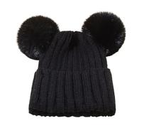 Cocila Baby Winter Hat Toddler Beanie Hats Girl Boy for Kids Knit Warm Cold Weather Bonnet Chauffant Graine De Lin (Black One Size) Capuche Cagoule Femmes Chapeau Femmes Annee 50 Casquettes