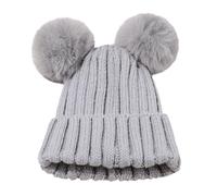 Cocila Baby Winter Hat Toddler Beanie Hats Girl Boy for Kids Knit Warm Cold Weather Bonnet Chauffant Graine De Lin (Grey One Size) Masque de Ski à Capuche Sherpa Chapeau Annee 50 Hommes Laine