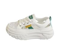 Cocila Basket Femme Confort Chaussure De Running À Plateforme Épaisse pour Femmes Chaussures Marche Respirantes Et Découpées Décontractées Antidérapantes Semelle Souple L'Été Legere Ete Chic Blanc 36