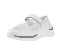 Cocila Basket Femme Confort Chaussure De Running Fashion Mesh Breathable Baskets Confortables À Plate- Chaussures Randonnée Marche Pieds Larges Sécurité Course Orthopedique Été Orthopédique Blanc 38