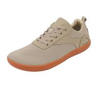 Cocila Baskets Talon Compensées Femme Automne Décontracté Hommes Plat Léger Respirant Couleur Unie Basket Confort Fitness Chaussure De Randonnée Chaussures Sport Femmes Tissu Tennis Marche Beige 38