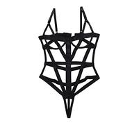 Cocila Body Sexy Femme Mode Sangle Creuse Lingerie sous-Vêtements Vêtements De Nuit Anneau en Acier Pyjamas Jarretière Nuisette Combinaison Erotique Erothique Hot Tenue Coquine Pute String