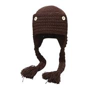 Cocila Bonnet d'hiver À Pompons pour Femme Doux Extensible Épais Mignon Tricoté Temps Froid Chaud Leger Beige Pompon Fourrure Chapeau Noir Marron Laine Casquette Hiver Bonnets Cachemire Bleu