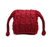 Cocila Bonnet d'hiver À Pompons pour Femme Femmes Chapeau Chaud Drôle Homme Hiver Marron Pompon Fourrure Polaire Violet Fille Bonnets Casquette Blanc avec Running Chic Coton Doublé