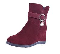 Cocila Bottes Femme Courtes Confortables de pour Femmes Bottines Perlées | D'hiver À Semelles Épaisses Neige Élégantes Chaussures Moto Boots Montante Bottine Fourrées Grand Froid Orthopédiques Botte