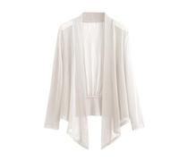 Cocila Cardigan à Manches Longues en De Soie GlacéE pour Femmes Jupe Col V Cardigans Longs HabilléEs (White 4XL) Veste Jean Veste D Ete Jean Rose ImperméAble ZippéE BrodéE Doudoune