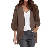 Cocila Cardigan en Mousseline De Soie pour Femme Manches 3/4 Ouvert sur Le Devant LéGer LéTé La Plage Vestes pour Femmes HabilléEs Veste Cuir Noir Blouson Printemps ÉTé Only