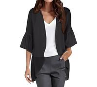 Cocila Cardigan en Mousseline De Soie pour Femme Manches 3/4 Ouvert sur Le Devant LéGer L'éTé La Plage Trench Court Black L Veste Jean Rose Femmes Veste Simili Cuir Femmes Moto Cowboy